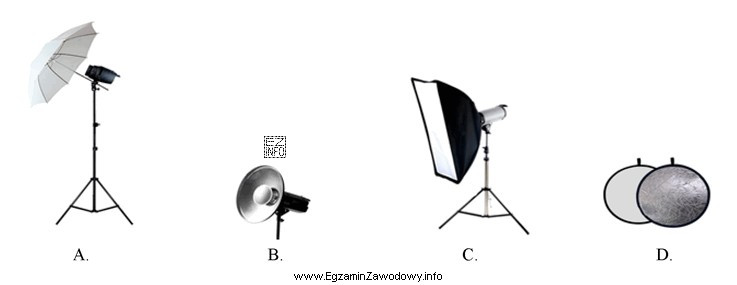 Na której fotografii pokazano Softbox, czyli narzędzie do 