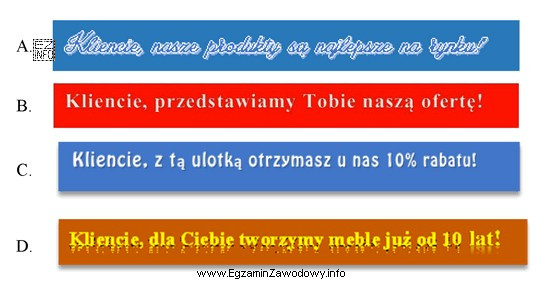 Który model reklamy buduje markę według załączonego 