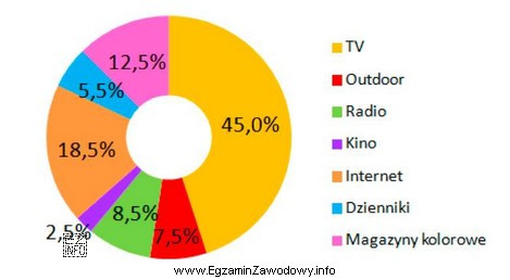 Na podstawie graficznej prezentacji udziału poszczególnych segmentów 