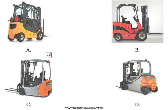 Które zdjęcie przedstawia wózek widłowy o 