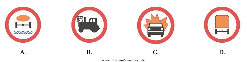 Który ze znaków stosowanych w transporcie towarów 