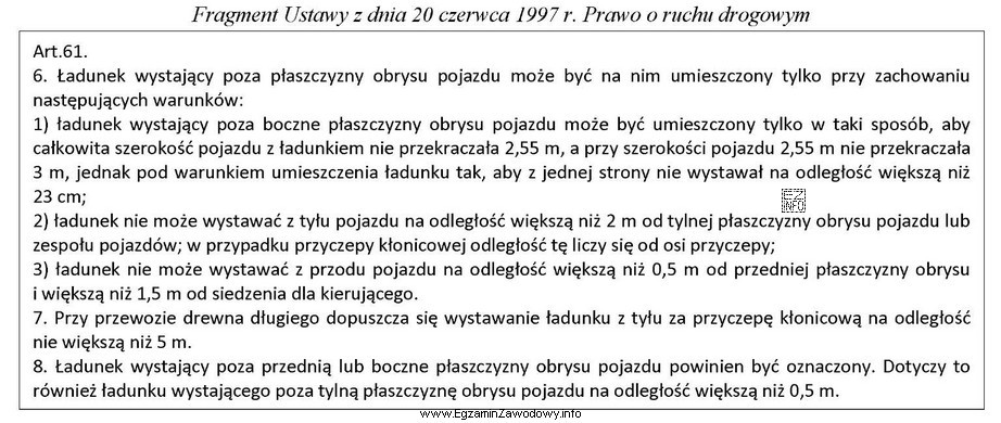 Zgodnie z ustawą Prawo o ruchu drogowym, określ na 