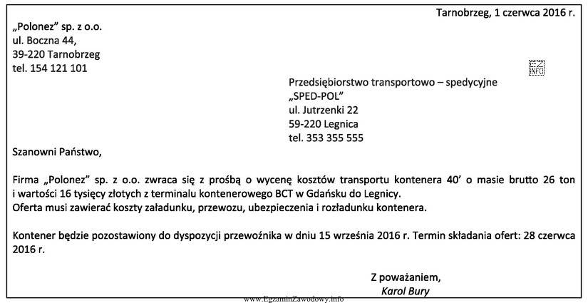 Dokumentem, którego fragment przedstawiono, jest