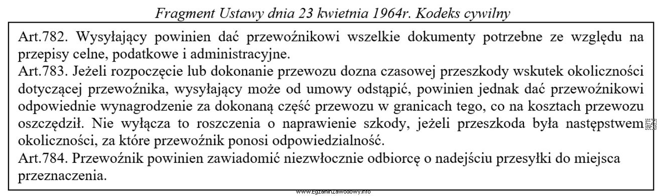 Jakie działanie na podstawie przedstawionego fragmentu przepisów, moż