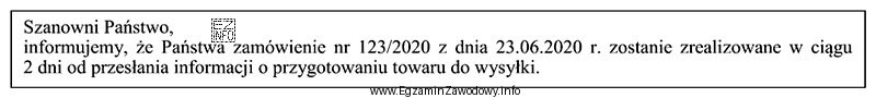 Przedstawiona informacja została sporządzona w celu poinformowania