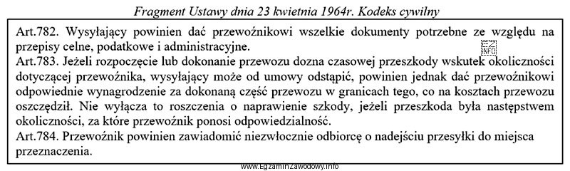 Jakie działanie na podstawie przedstawionego fragmentu przepisów, moż