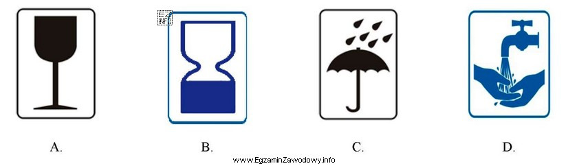 Który znak umieszczony na opakowaniu towaru informuje, że ładunek 