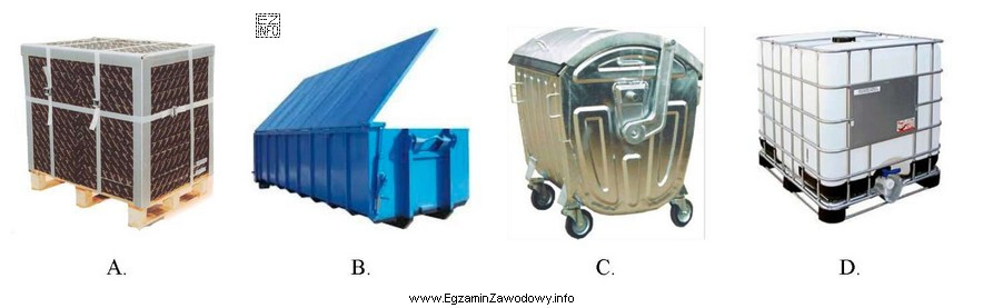 Na którym rysunku przedstawiono kontener IBC (<i>Intermediate Bulk 