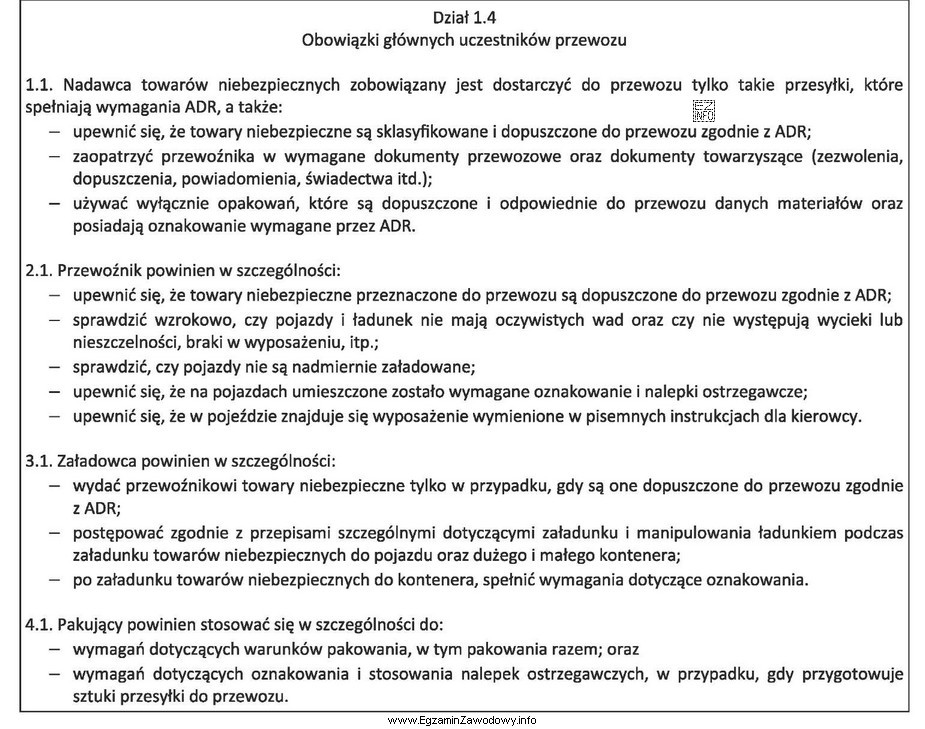 Na podstawie fragmentu umowy europejskiej dotyczącej międzynarodowego przewozu 