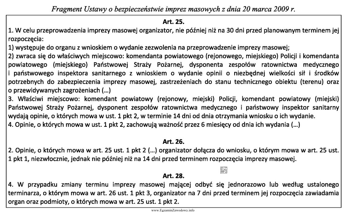 Ile dni od otrzymania wniosku ma komendant powiatowy (rejonowy, miejski) 