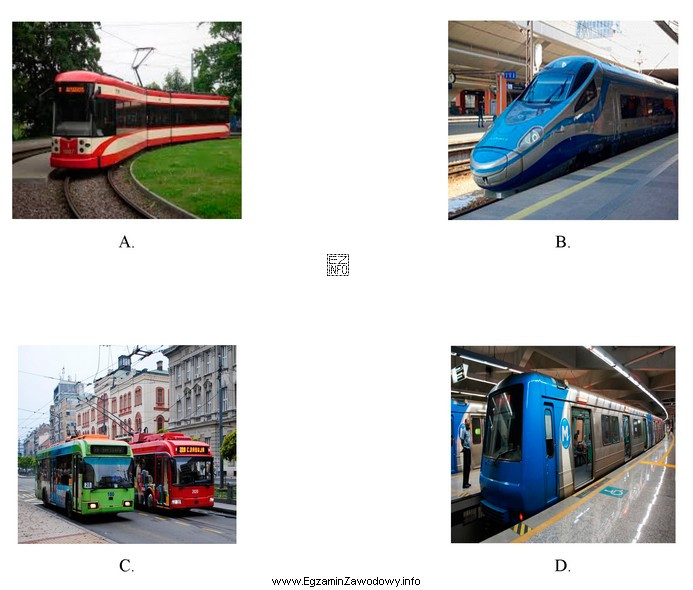 Na której ilustracji przedstawiono pojazd niebędący środkiem 