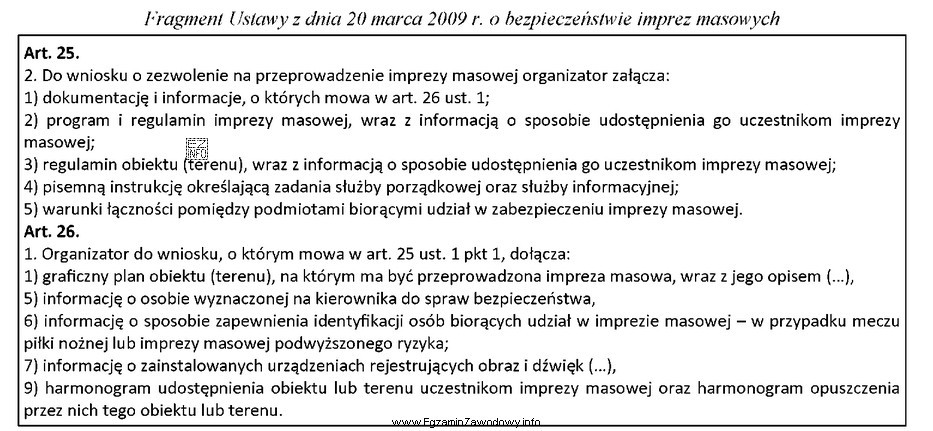 Zgodnie z informacją zamieszczoną we fragmencie ustawy do wniosku o 