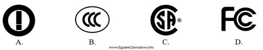 Który z przedstawionych znaków towarzyszący symbolowi CE 