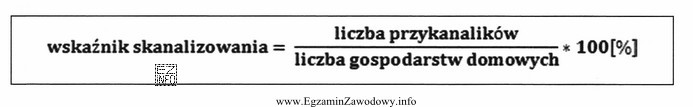 Ile wynosi wskaźnik skanalizowania gminy liczącej 8 000 gospodarstw domowych, 