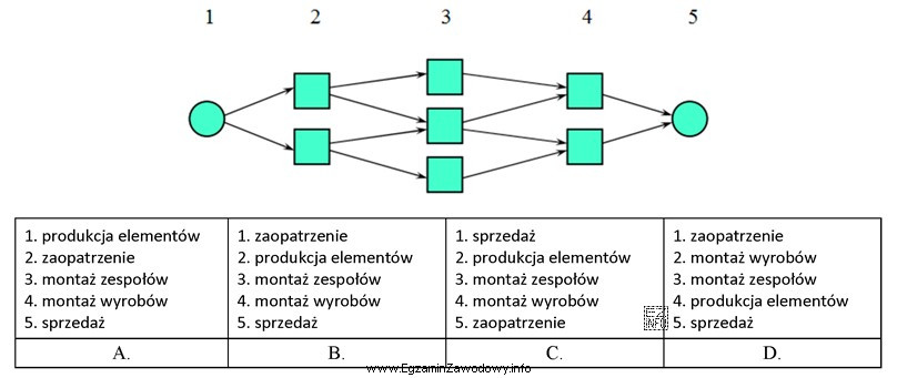 Które zestawienie przedstawia prawidłową kolejność procesów w ł