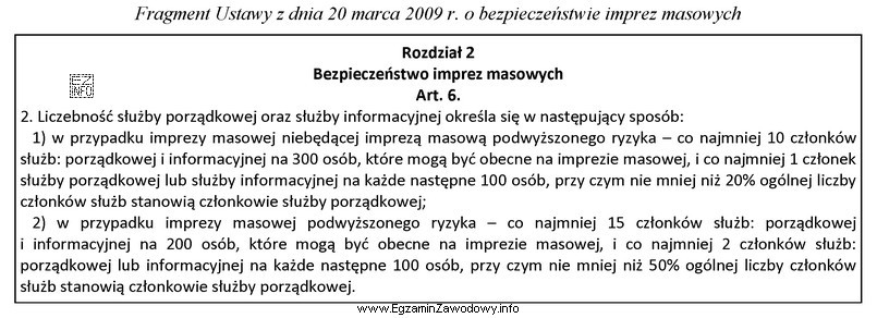 Na podstawie fragmentu ustawy ustal, ile powinna wynosić liczebność sł