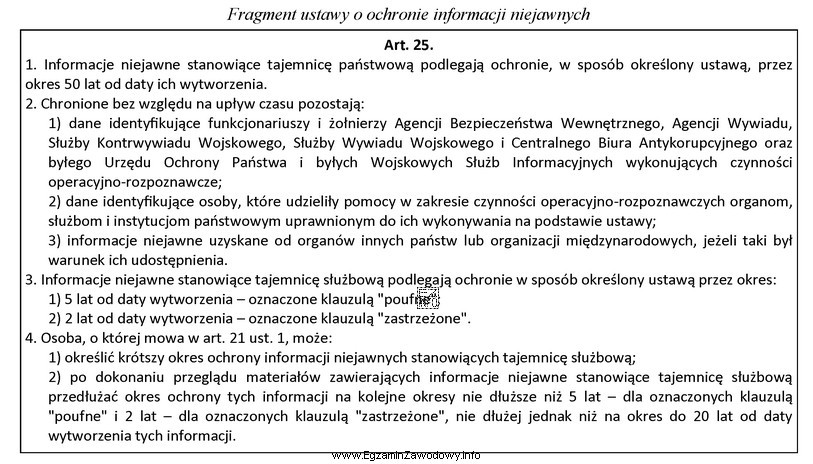 Na podstawie fragmentu ustawy określ, która dokumentacja podlega 