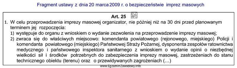 Na podstawie fragmentu ustawy ustal, co najmniej na ile dni 
