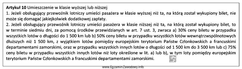 Pasażer odbywający podróż samolotem z Warszawy do Hamburga (