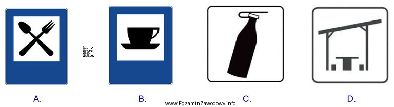 Który z rysunków przedstawia znak informacyjny oznaczający 