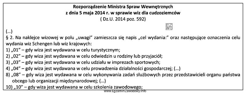 Jakie oznaczenie będzie zamieszczone na naklejce wizowej dla obywateli 