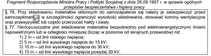Zgodnie z przedstawionym fragmentem rozporządzenia ładunek uformowany na podeś