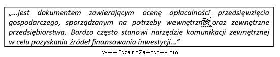 Przytoczony fragment opisu dotyczy