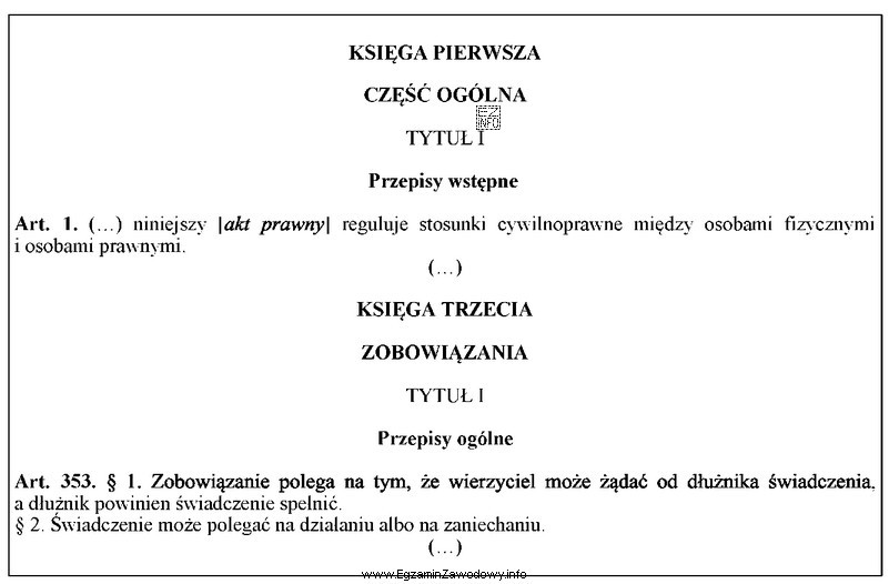 Który akt prawny zawiera przepisy zacytowane w ramce?