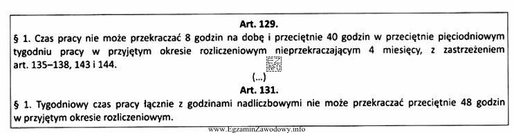 Korzystając z zamieszczonego fragmentu Ustawy Kodeks Pracy, można 