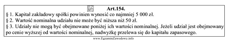 Której spółki kapitałowej dotyczy zamieszczony fragment 