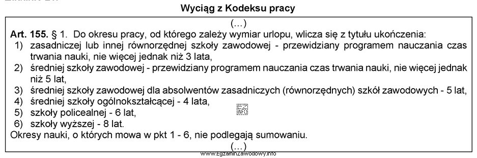 Pracownik, który jest absolwentem studiów licencjackich i przepracował 3 