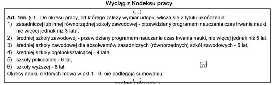 Pracownik, który jest absolwentem studiów licencjackich i przepracował 3 