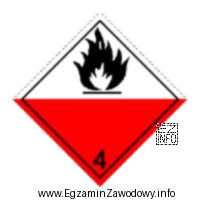 Zgodnie z klasyfikacją towarów niebezpiecznych przedstawiony na rysunku symbol 