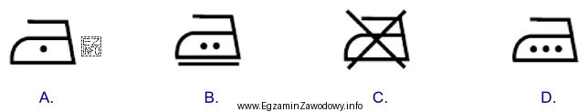 Który znak informujący o sposobie prasowania należy 