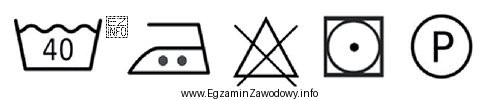 Przedstawiony zestaw znaków informacyjnych dotyczących sposobu konserwacji należ