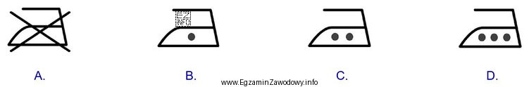 Którą informację dotyczącą sposobu prasowania należy umieś