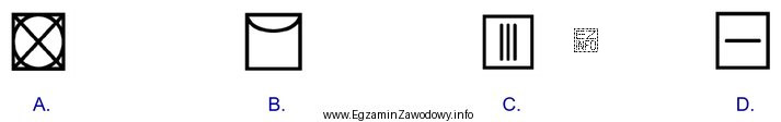 Wskaż symbol opisujący sposób suszenia, który należ