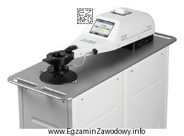 Przedstawiony na rysunku przyrząd laboratoryjny jest stosowany w badaniach 