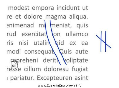 Na rysunku przedstawiono błąd łamania tekstu o nazwie
