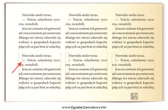 Który znak typograficzny jest oznaczony w składzie tekstu 