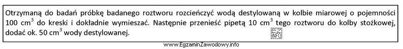 Aby wykonać czynności analityczne wskazane w ramce, należy 