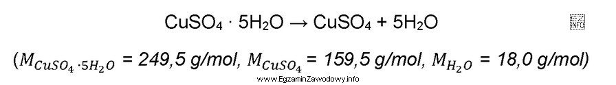 Jaką masę siarczanu(VI) miedzi(II)-woda(1/5) należy poddać 