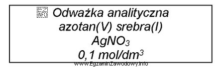 Na etykiecie odważki analitycznej znajduje się napis: Z odważ