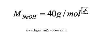 Aby przygotować 250 cm3 0,2-molowego roztworu wodorotlenku sodu, należy odważ