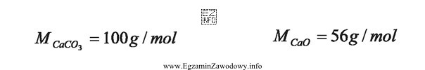 W wyniku rozkładu 100 g węglanu wapnia, otrzymano 25 g 