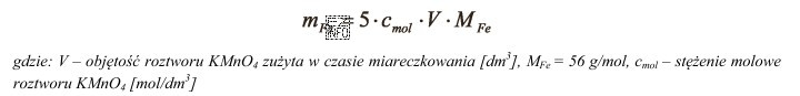 Jaka była zawartość jonów żelaza (II) w oznaczanym 