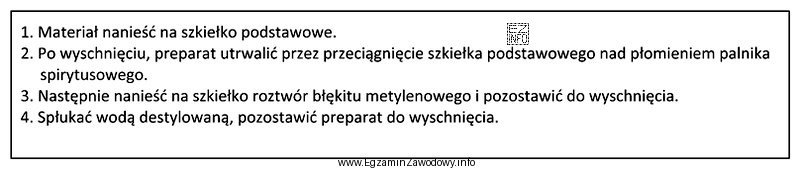 Zamieszczona instrukcja dotyczy wykonania preparatu mikroskopowego