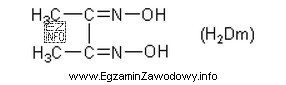 Wzór przedstawia związek chemiczny stosowany podczas wagowego oznaczania