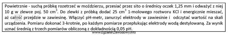 W zamieszczonej ramce przedstawiono procedurę oznaczania