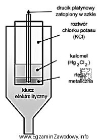 Na rysunku przedstawiono schemat elektrody